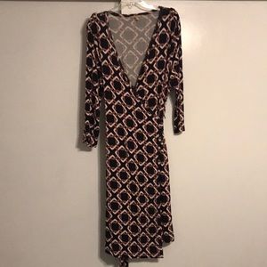 Banana Republic wrap dress with geometric print